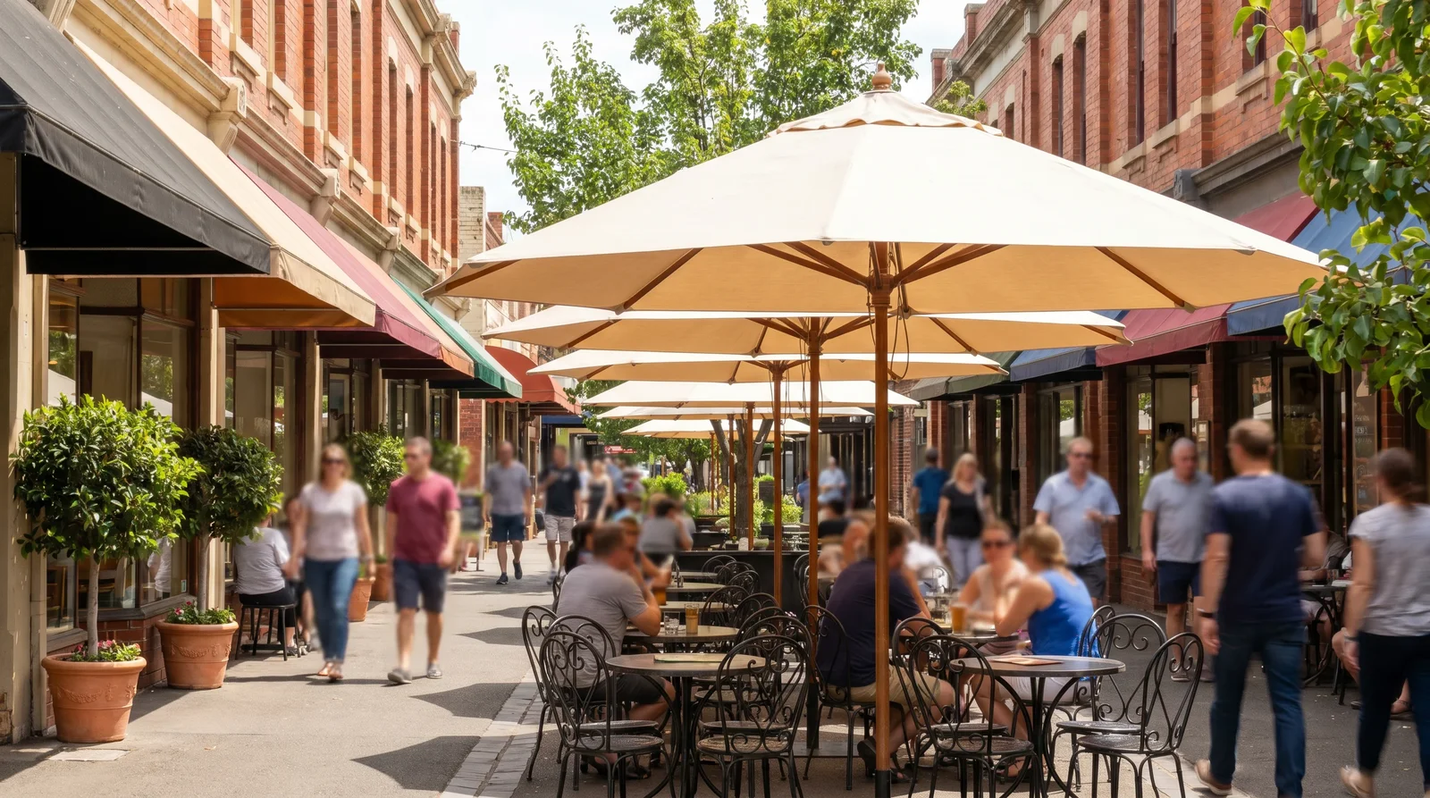 A street scene in Oakleigh, Melbourne south-east